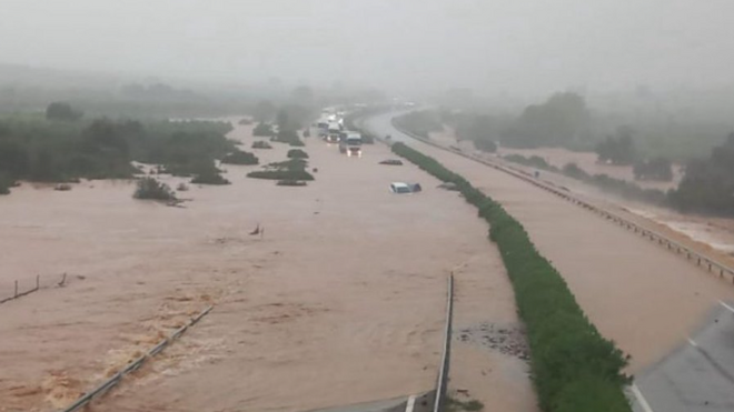 Tramo de carretera entre Freginals y Ulldecona