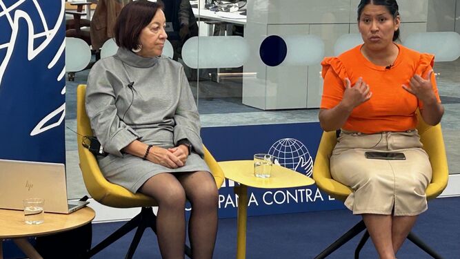 Santiaga Serafín, durante su intervención