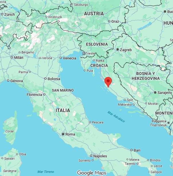 mapa de Croacia