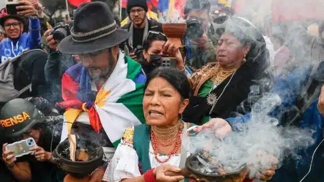 Protestas indígenas en Ecuador