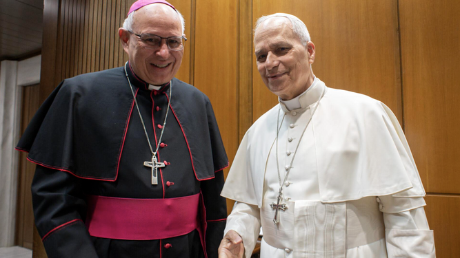 León XIV y Raúl Biord