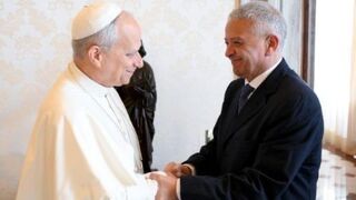 Pedro Salinas, con el Papa