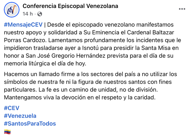 Comunicado CEV