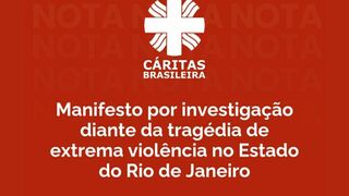 Manifiesto Cáritas Brasil