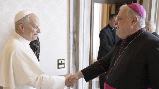 Audiencia de León XIV con Marcelo Colombo