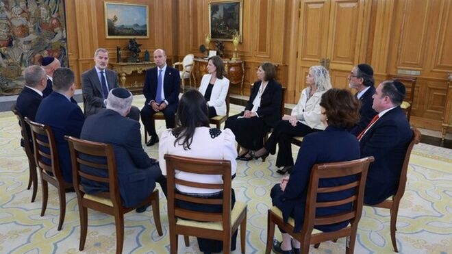 El Rey Felipe VI en la audiencia a la Federación de Comunidades Judías de España (FCJE).