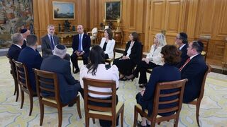 El Rey Felipe VI en la audiencia a la Federación de Comunidades Judías de España (FCJE).