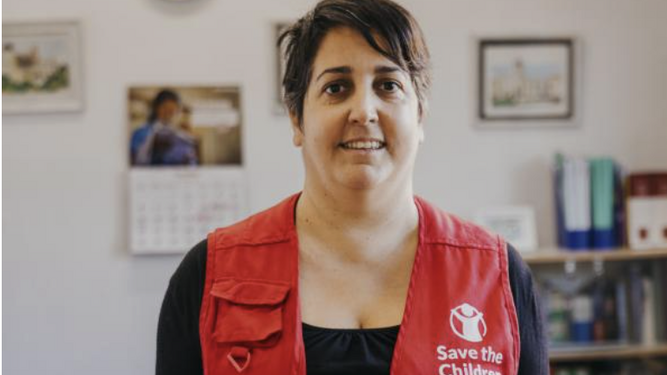 Monica San Julián, trabajadora social de Save the Children