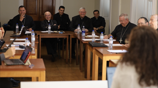 Los obispos de Medios, en un momento del encuentro