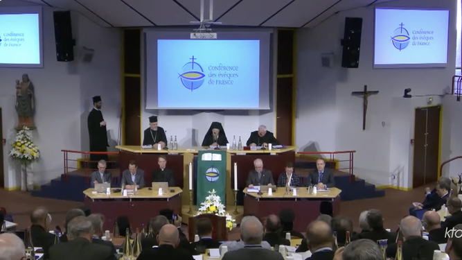 Bartolomé I, en la plenaria de los obispos franceses