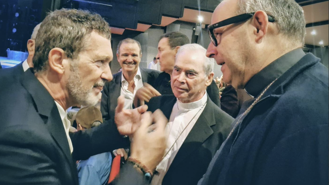 Satué, con Antonio Banderas