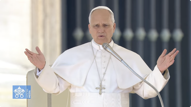 León XIV én la audiencia