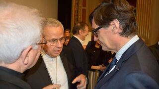 Salvador Illa, con el arzobispo Planellas