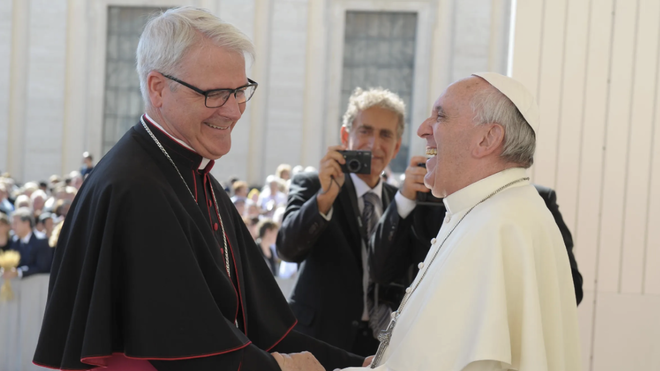 Paul Coakley, con el Papa Francisco