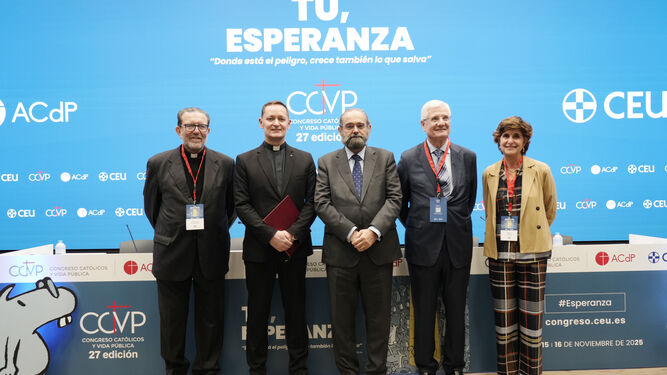 Fernando Cruz-Conde; Mons. Roman Walczak; Alfonso Bullón de Mendoza; José Masip; María San Gil