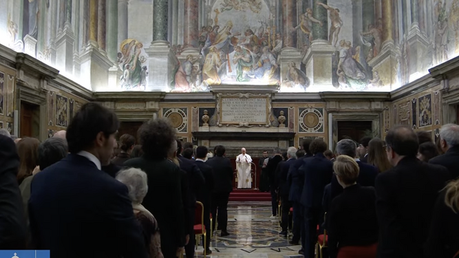 El Papa, con el mundo del cine