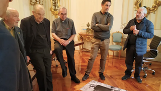 Antonio López (segundo por la izquierda) y Fernando Cadiñanos (segundo por la derecha)