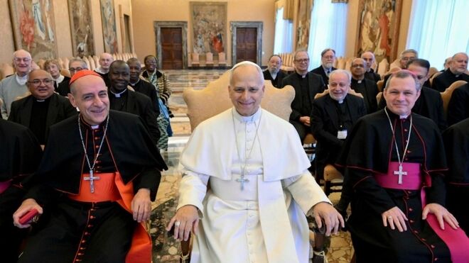 León XIV, con la Comisión Teológica Internacional