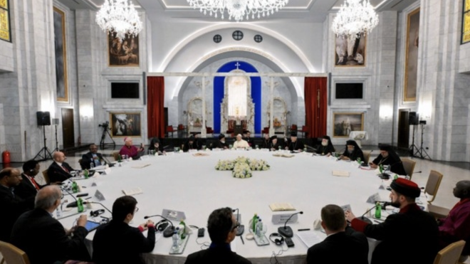 Encuentro privado con las distintas confesiones cristianas