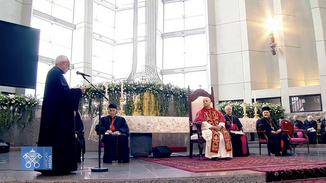 El Papa y el patriarca de los Armenios de Cilicia