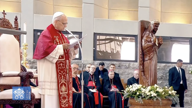 El Papa, en el Santuario de Nuestra Señora del Líbano