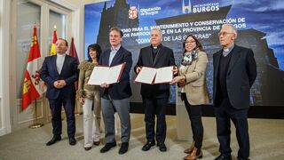 Acto de firma del convenio  en Burgos