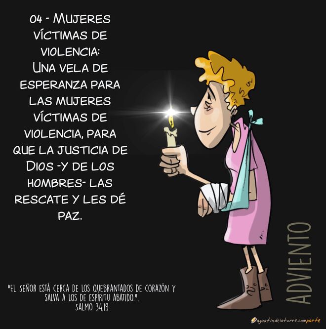 04/24. Una vela de esperanza para las mujeres maltratadas…