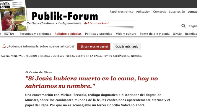 Michael Seewald en Publik-Forum