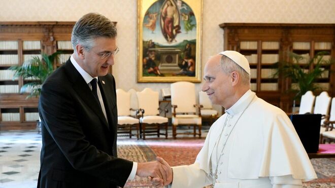 Andrej Plenković y el papa León XIV