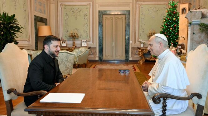 El Papa con Zelenski en Castel Gandolfo