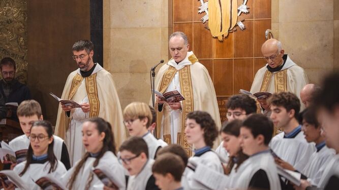 Manel Gasch, en la clausura de Montserrat