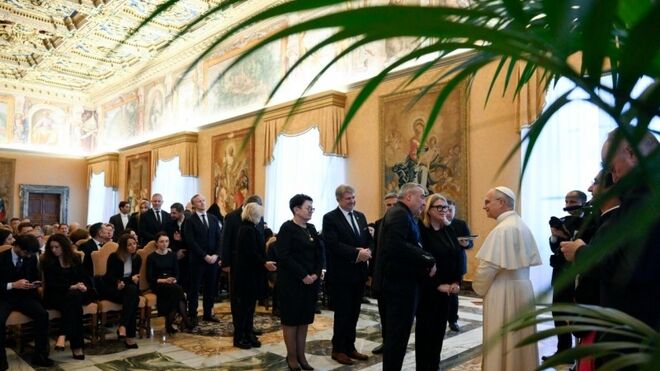 León XIV, con los parlamentarios europeos