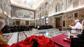 El Papa, a los participantes del concierto de Navidad