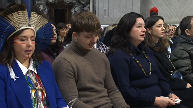 Algunos de los participantes en la misa de hoy